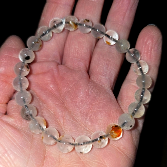 8mm Herkimer Diamond Bracelet - Picture 1 of 15